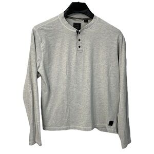 VTG 1946 Men's Size XL Henley Long-Sleeve shirt.‎ Light Heather grey. EUC